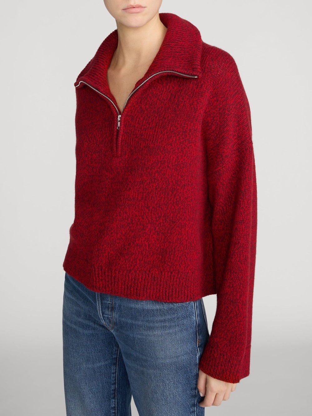 Frame The Half Zip Marled Sweater paprika new nvr worn lrg won’t leave up long!